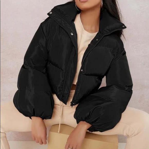 Women’s Black Puffer Jacket- SHEIN - Picture 2 of 2